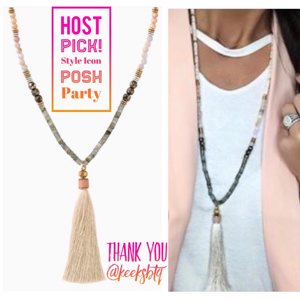 :: Stella & Dot Antonia Tassel Necklace - Blush